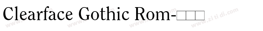 Clearface Gothic Rom字体转换